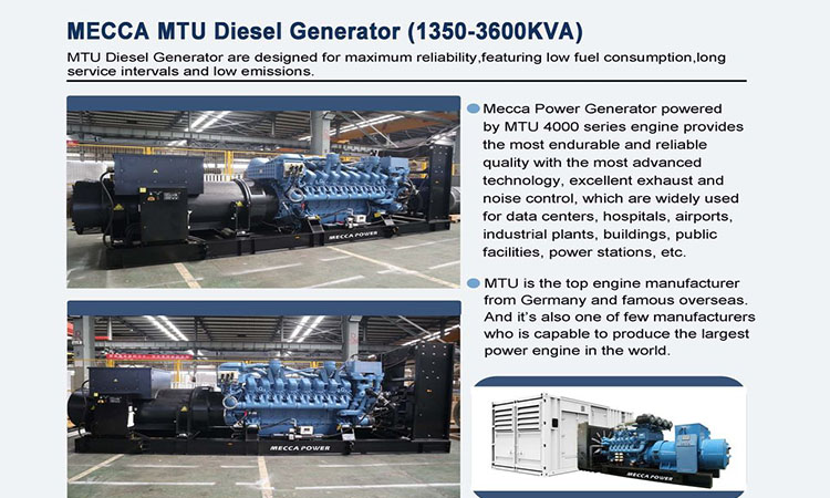 MECCA MTU Serie 4000 Generador diesel 1350-3600KVA
